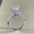 Platinum-plated Crystal Ring Women's Jewelry Wedding Diamond Ring