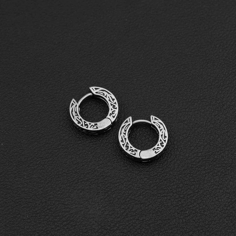 Retro Pattern Dangle Earrings for Men and Women New National Style with High Sense of Personality Fashion Design