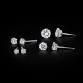 Moissanite Earrings 3mm 4mm 5mm 6.5mm Solitaire Gemstone Earrings Fine 925 Sterling Silver Stud Earrings
