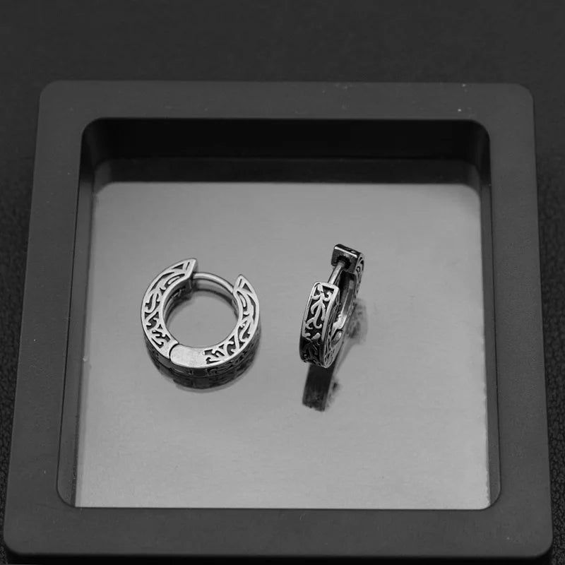 Retro Pattern Dangle Earrings for Men and Women New National Style with High Sense of Personality Fashion Design