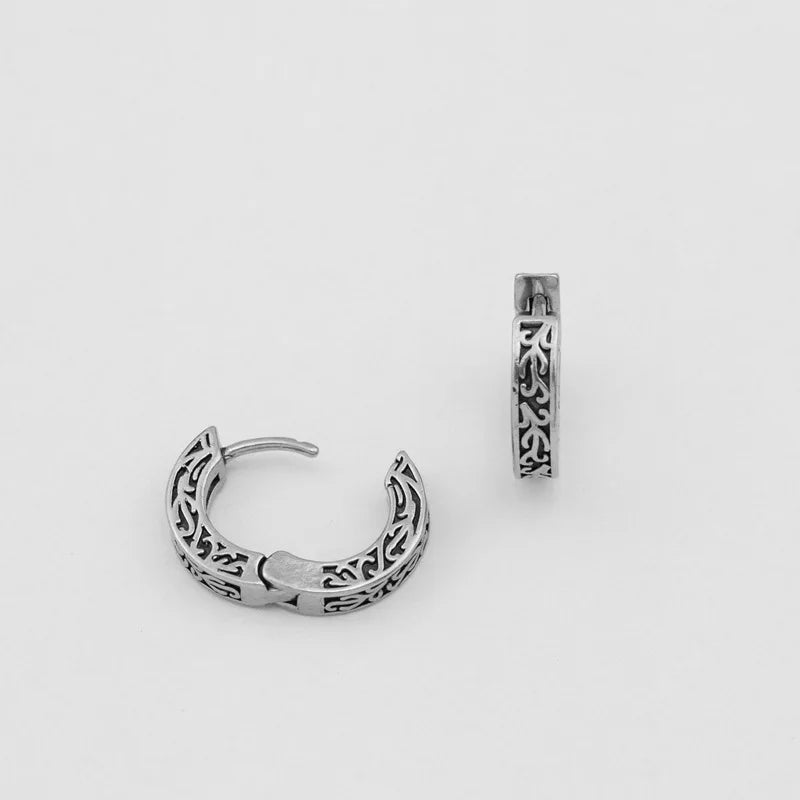 Retro Pattern Dangle Earrings for Men and Women New National Style with High Sense of Personality Fashion Design