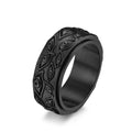 Vintage the Carved Eye of God Mens Stress Ring for Rotating Anxiety Stainless Steel Fidget Spinner Rings Anillos De Ansiedad